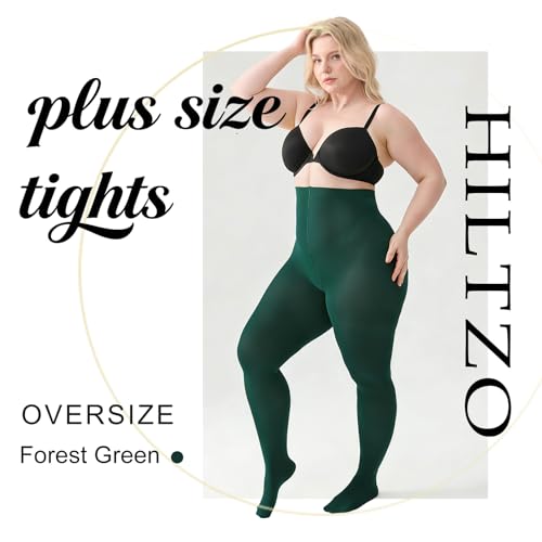 Image of Women's Plus Size Tights High Waist Sheer Semi Opaque Ultra-Soft Pantyhose XL, 2XL, 3XL, 4XL