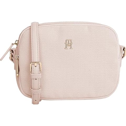 Tommy Hilfiger Beige Messenger Bag with Whimsy Pink Cover