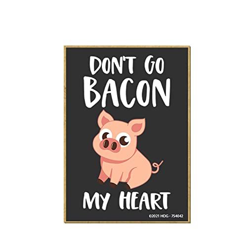 Honey Dew Gifts, Don't Go Bacon My Heart, 2.5 Inch by 3.5 Inch, Refrigerator Magnets, Decorative Magnets, Funny Magnets, Bacon Decorations, Novelty Bacon Gifts, Bacon Gifts, 754042