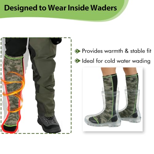 Image of Riverruns Wading Socks, Neoprene Wet-Suit Wader Socks for Men and Women Outdoor Fishing, Surfing, Wakeboarding