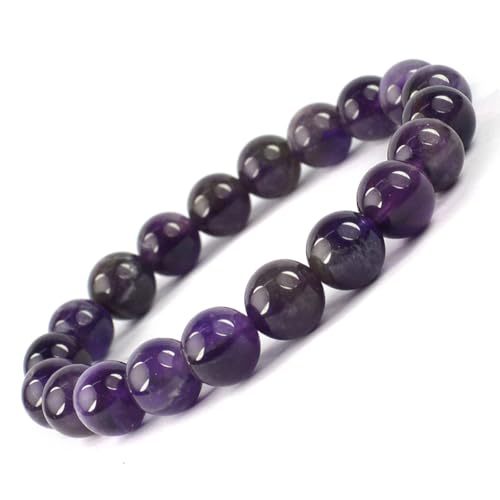 Image of Reiki Crystal Products Certified Natural Crystal Stone Round 10 mm Beads Bracelet for Men & Women | Reiki Charged Gemstone Jewellery Bracelet | Multiple Stone Variants Available