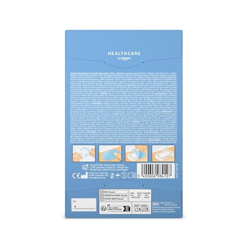 Healthcare By Amazon Wasserdichte Pflaster, 60 Stück (3 Packungen à 20 Stück), 7,5cm x 5,0cm (Zuvor eine Marke von Amazon Basic Care, Identisches Produkt)