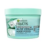Garnier Fructis Aloe Vera + Haarmaske, Leave-In Haarkur für normales bis trockenes Haar & Kopfhaut, Mehr Geschmeidigkeit und Glanz, Intensive Feuchtigkeit, Ohne Silikone, Vegan, Hairfood, 3in1, 400ml