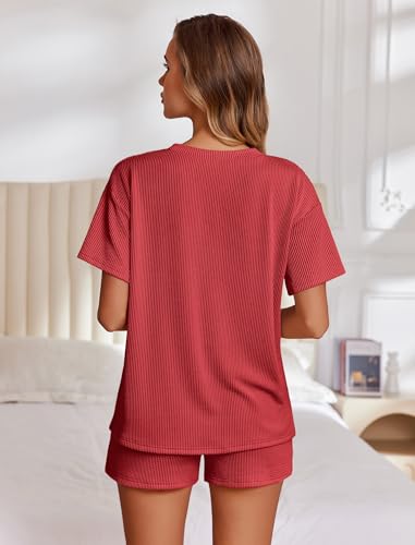 Image of Ekouaer 2 Piece Sets for Women Matching Lounge Sets Summer Outfits