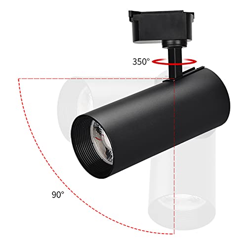 Spot LED COB 30W CRI85+ à intensité variable, éclairage architectural noir 24°