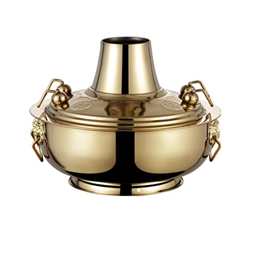 Olla Hot Pot China Cobre 30 cm Gas EoxinDm Dorado miniatura 1