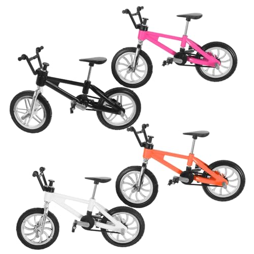 Figurina di bicicletta giocattolo: realizzata in lega resistente e durevole, questa è costruita per durare e resistere all'usura, mini bici da dito