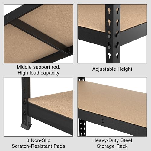 Image of WORKPRO Shelving with MDF Board, 35-3 /10 inchW x 17-1 /2 inchD x 72 inchH, 1650LBS Load