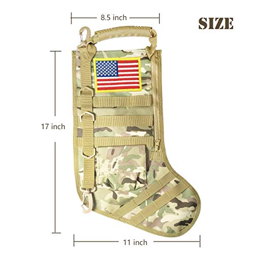 Speed Track Tactical Christmas Xmas Stocking W/Handle, Perfect Mantel Decoration, Gift For Veterans Military Patriotic And Outdoorsy People (Cp Camouflage) #TOP6