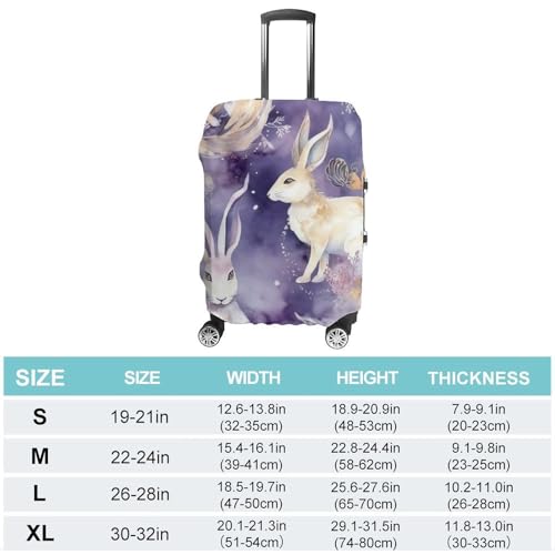 Travel Wheeled Suitcase Sleeve Dustproof Anti-scratch Rabbit Color Pattern Luggage Case Protective Cover For 19-32 Inch Luggage2