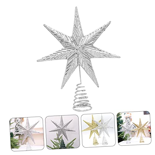 Bolas de Navidad y adornos de estrella de septangle PRETYZOOM para el árbol 6