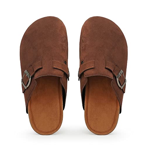 Jbb Boston Clogs For Women Dupes Mules Soft Leather Non-Slip Adjustable Unisex Indoor And Outdoor Wearable Brown #TOP21