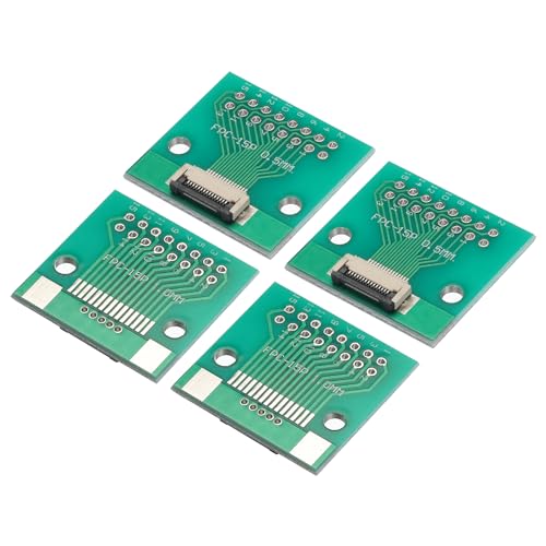 QUARKZMAN Placa Convertidora de FPC FFC PCB 15P 0.5mm en el Lado del Zócalo, 1.0mm en la Parte Posterior, A Dip 2.54mm Para LCD, Impresora 3D, Cámara, DVD, TV, Portátil 4 Uds