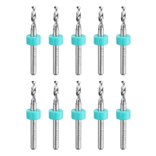 QUARKZMAN Micro Bohrer 2,65mm Wolframkarbid Drehwerkzeug Schmuck CNC Gravur Leiterplatte Mikro Bohrer 1/8 Zoll Schaft 10 Stück