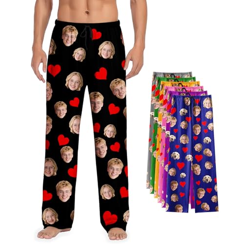Personalized Pajama Pants Funny Custom Face Pajama Pants Personalized PJ Funny Gifts For Men Woman