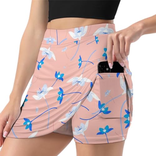 Jupe de tennis femme jupe short de golf sport empêchant le ballottement des clés avec poche