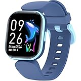 HOOMOON Kinder Fitness Aktivitäts Tracker Uhr, 1,4-Zoll DIY Zifferblätter IP68 wasserdichte Kinder-Smartwatch mit 19 Sportmodi, Schrittzähler, Herzfrequenz und Schlafmonitor, Gesche für Kinder