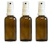 Produktbild hocz Apotheker-Sprühflasche aus Braunglas Zerstäubereffekt 3 teilig Füllmenge 50 ml Fingerzerstäuber Sprühflaschen Pumpsprüher kleine Glasflaschen Parfümzerstäuber Made in Germany