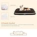 HMTOPE Orthopädisches Hundebett, Hundematte im Doppelstock-Design, Waschbar Hundekissen, Abnehmbar Hundekorb, 90 cm für Kleine bis Mittelgroße Hunde, Braun