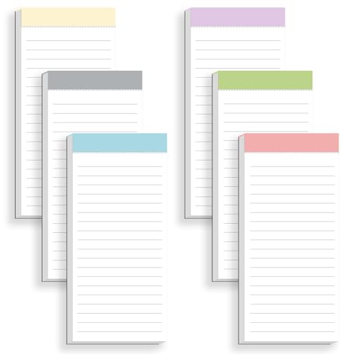 TUNORD 6 Pack Magnetic Shopping List Pad for Fridge - Grocery Notepads for Refrigerator - 50 Sheets per Memo Pad Lined To-Do List Pads (300 Sheets Total)