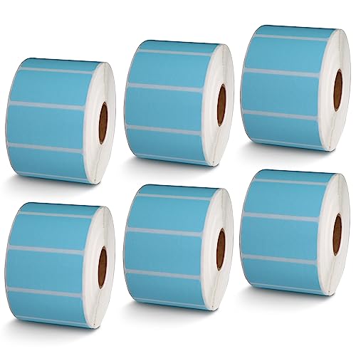 Étiquettes codes-barres BETCKEY 51x25mm bleu clair compatibles Zebra et Rollo