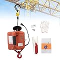 XUANIIIL 1100lbs 3-in-1 Electric Hoist Winch, 25ft Max Lifting Height, Large Capacity 110V 1500W Portable Electric Winch with Lifting Strap, Remote Control Crane Lift Engine (1100 LBS, Wireless)