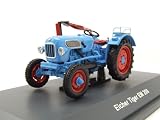 Schuco Compatible con tractor Eicher Tiger EM 200 con cortacésped azul modelo de coche 1:43