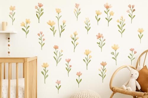 Vinilo Decorativo de Pared Floral Boho de 16 x 16 pulgadas