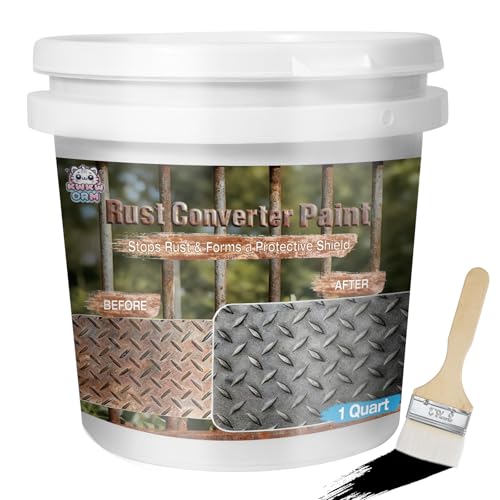 2-in-1 Rust Converter & Metal Primer - 1-Step Rust Stopper, Anti-Rust Coating & Corrosion Inhibitor,