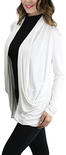 Image of ToBeInStyle Women's Long Sleeve Rib Banded Open Sweater Cardigan