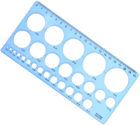 Circle Stencil Plastic Circle Template Multi-Function Circle Template for Drawing Circle Stencils Circle Templates Drafting Tools (Blue)