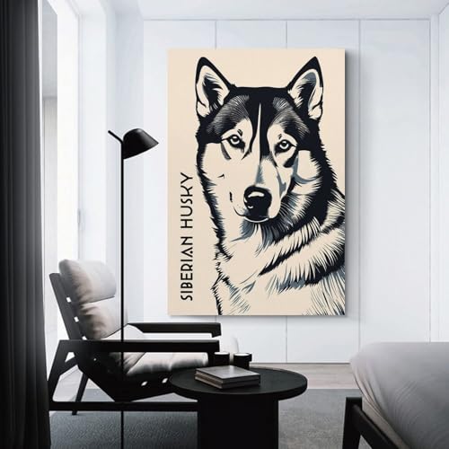 Tableau Husky Sibérien une décoration murale sur toile pleine de vie