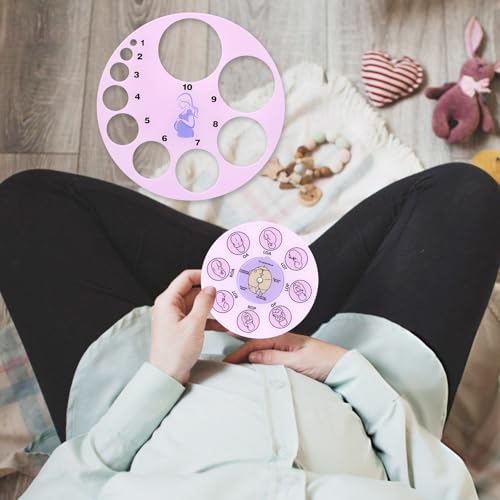 Image of Hollima Cervical Dilation Board for Midwife Doula Birth and Midwife Fetal Position Tool Cervical Dilation Chart and Acrylic Fetal Position Wheel for Student Midwife Doctor Doula Gift
