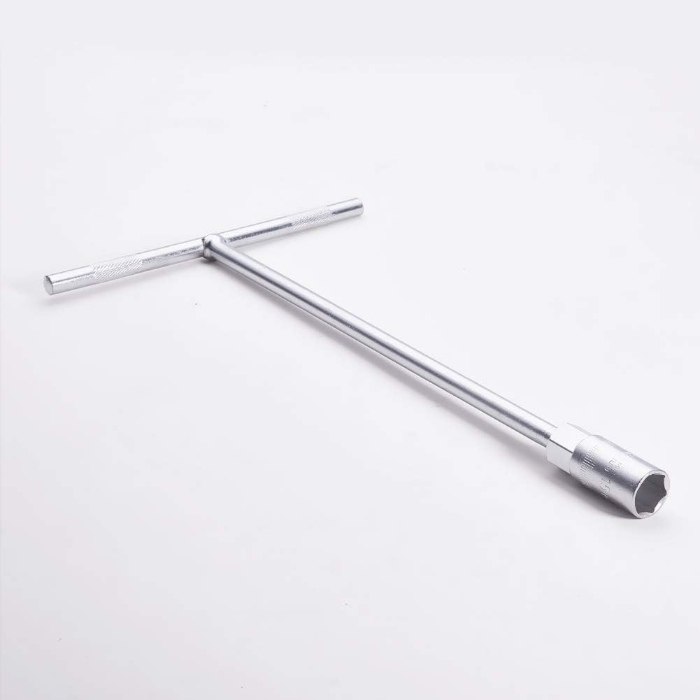 Utoolmart 15mm T Handle Socket Wrench, Hex Socket T Bar Wrench, Chrome Vanadium Steel Nut Driver Spanner Tool for Car Motorcycle Repair Tools