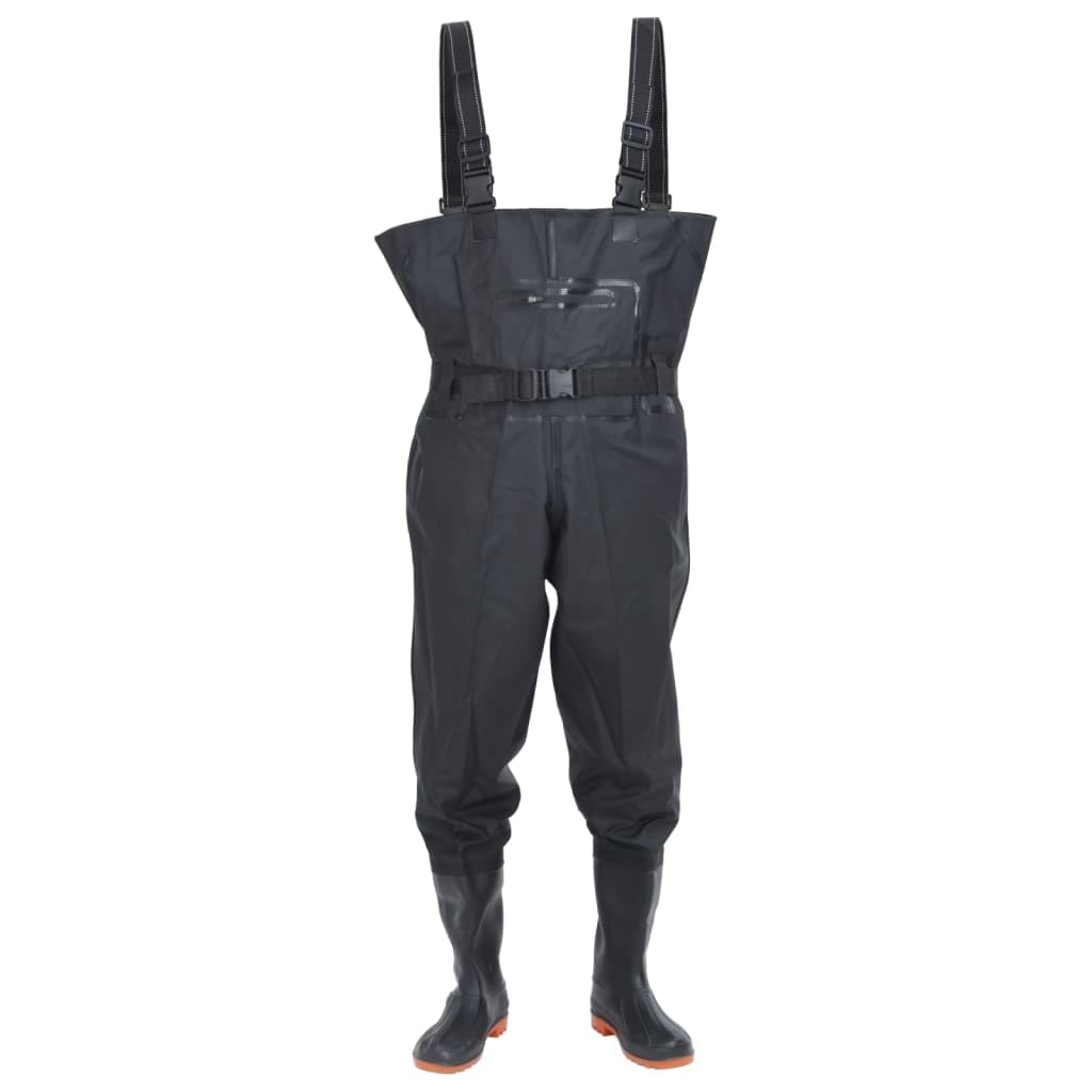 Tomostar Pêche Waders Cuissardes, Cuissardes Pantalon de Pêche avec Bottes et Ceinture Noir Taille 42
