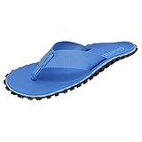 Gumbies Duckbills - Badeschlappen mit rutschfester Gummisohle aus recycelten Autoreifen - weicher Zehensteg aus wiederverwerteten PET-Flaschen, ergonomisches Fußbett - Light Blue, 48
