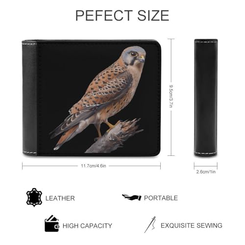 Kestrel Bird Men‘s Bifold Wallet with Front Pocket And Credit Card Holder for Daily Travel Work2
