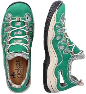 Rieker Dames 59001 vetersluiting, zwart, 8 UK, Zwart, 41 EU