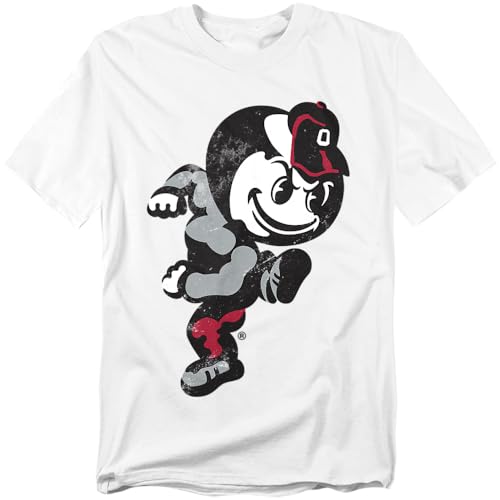 The Ohio State University Official Buckeyes Unisex Adult T Shirt,White, Medium