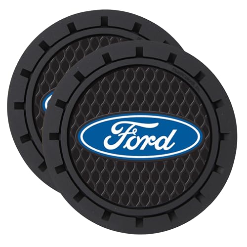 Plasticolor 000651R01 Ford Oval Auto Car Truck SUV Cup Holder Coaster 2-Pack , Blue — view 4