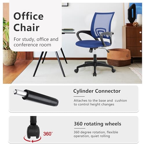 image for BestOffice | Ergonomic Office Chair | Mid-Back Swivel Desk Chair | Bre
