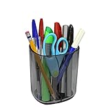 Acrimet Jumbo Pencil Holder, Pen Cup, Caddy Super-Sized Desktop Organizer for Students, Artists and Professionals (Plastic) (Smoke Color)