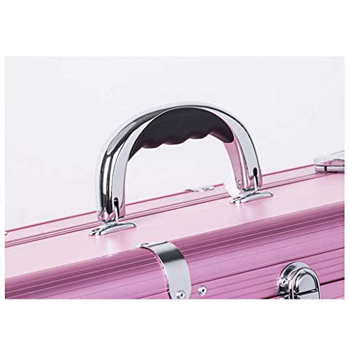 GroßE KapazitäT Professionelle Licht Make-Up Kosmetikkoffer Trolley Make-Up Kit Halterung Led-Licht GroßEn Spiegel… – Bild 8