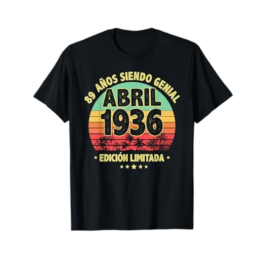 Abril 1936 89 Años Hombre Cumpleaños Regalo Abril 1936 Camiseta