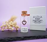 7th anniversary copper miniature gift, copper wedding anniversary handmade keepsake, copper wire hearts - Image 3