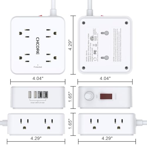 Chcore DE415L 10Ft Surge Protector Power Strip thumb #6