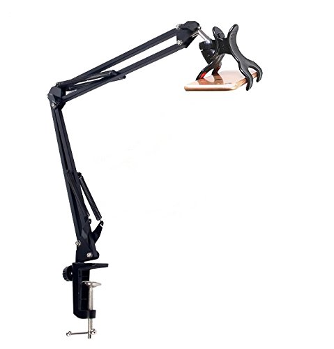 Tabletop Phone Mount Stand for Baking Crafting Videos Live Streaming Online Conference,compatible with iPhone Samsung Smartphones