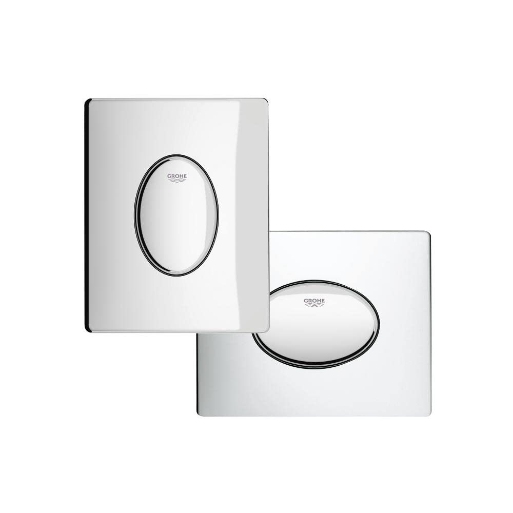 Grohe 38565000 Skate Air Piastra di Azionamento WC, Doppio Scarico, Installazione Orizzontale, Cromo