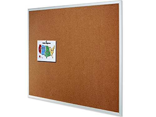 Quartet - Classic Cork Bulletin Board, 36X24, Silver Aluminum Frame 2303 (Dmi Ea #TOP3