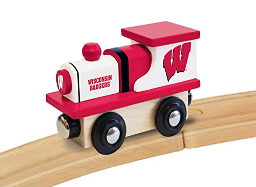 Image of Masterpieces NCAA Wooden Toy Train Engine - Officially Licensed - Wisconsin Badgers